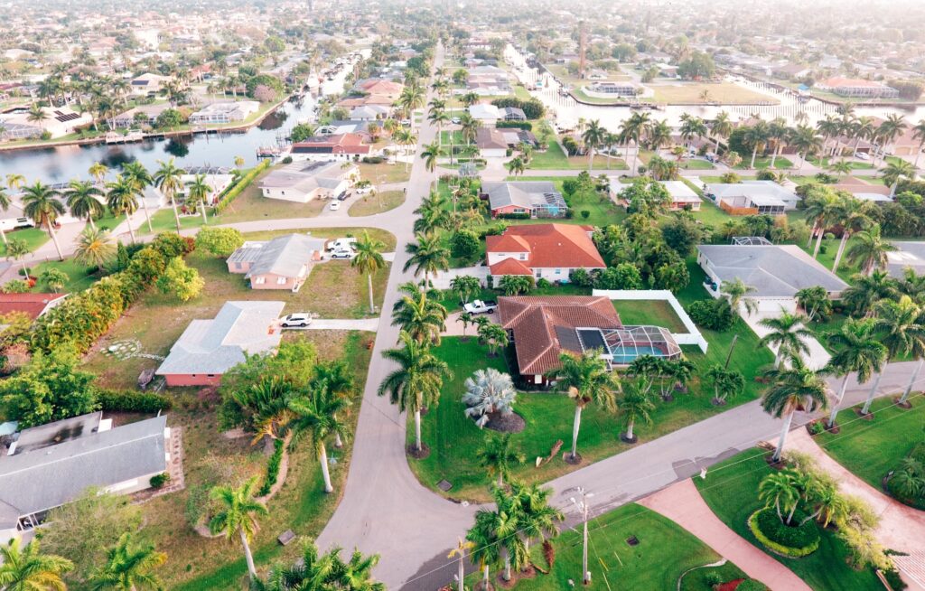 Aerial View of Delray Beach Neighborhood: Strategic Real Estate Photography